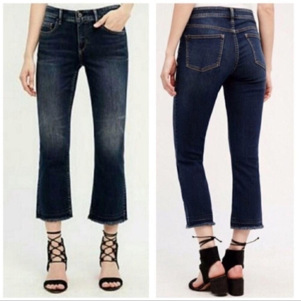 Anthropologie Pilcro & The Letterpress Crop Fray Script Jeans Size 28